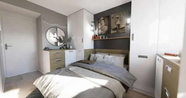 Relooking : Aérer une chambre de 10m² écrasée par un lit escamotable à Créteil